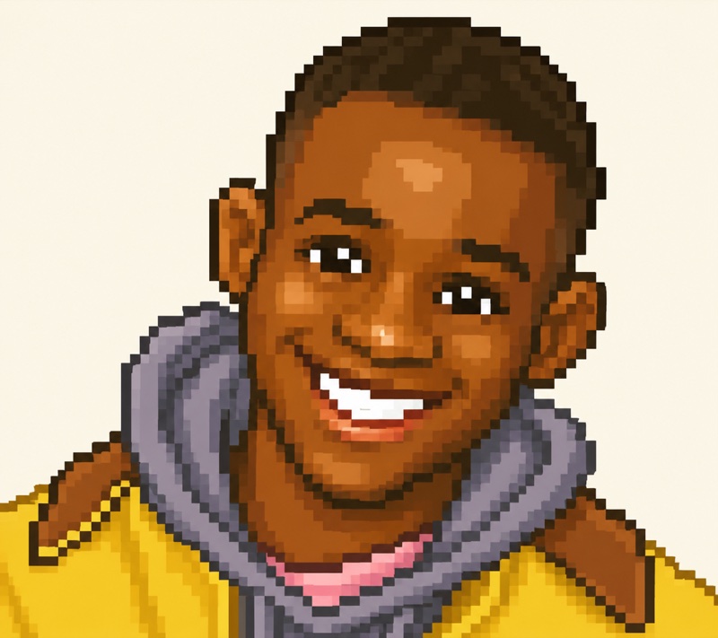 Pixel-art portrait of the Builder Weekend teacher